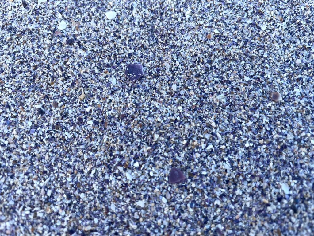 新谷海岸 紫の砂浜