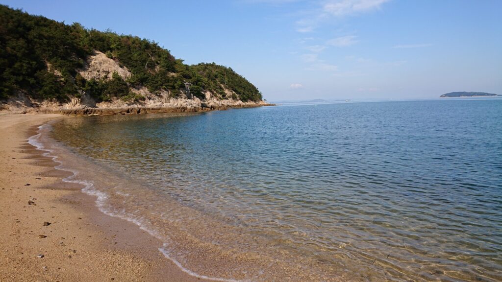 豊島の砂浜