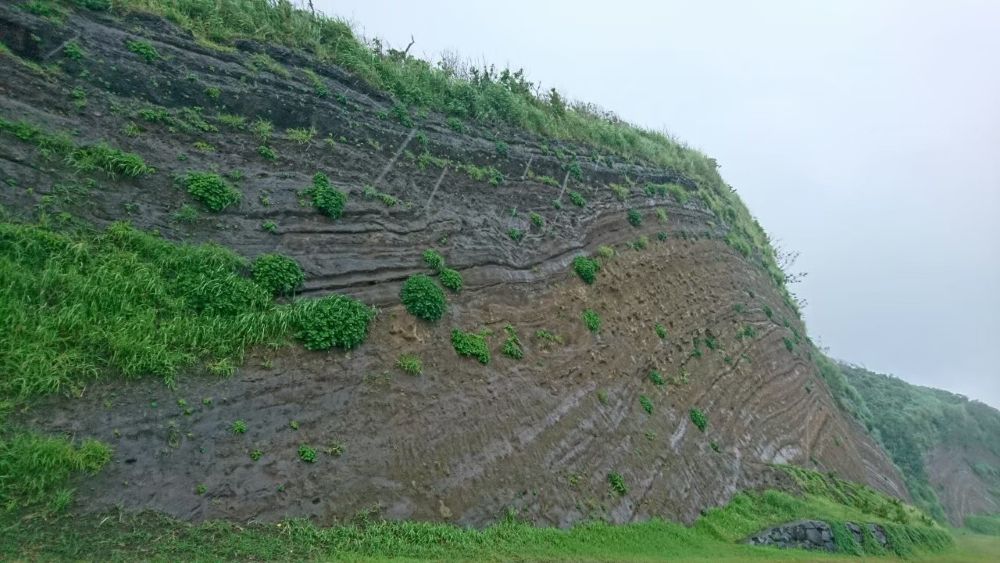 伊豆大島 地層大切断面