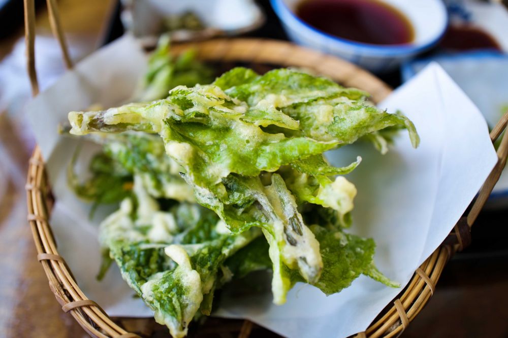 伊豆大島 明日葉の天ぷら