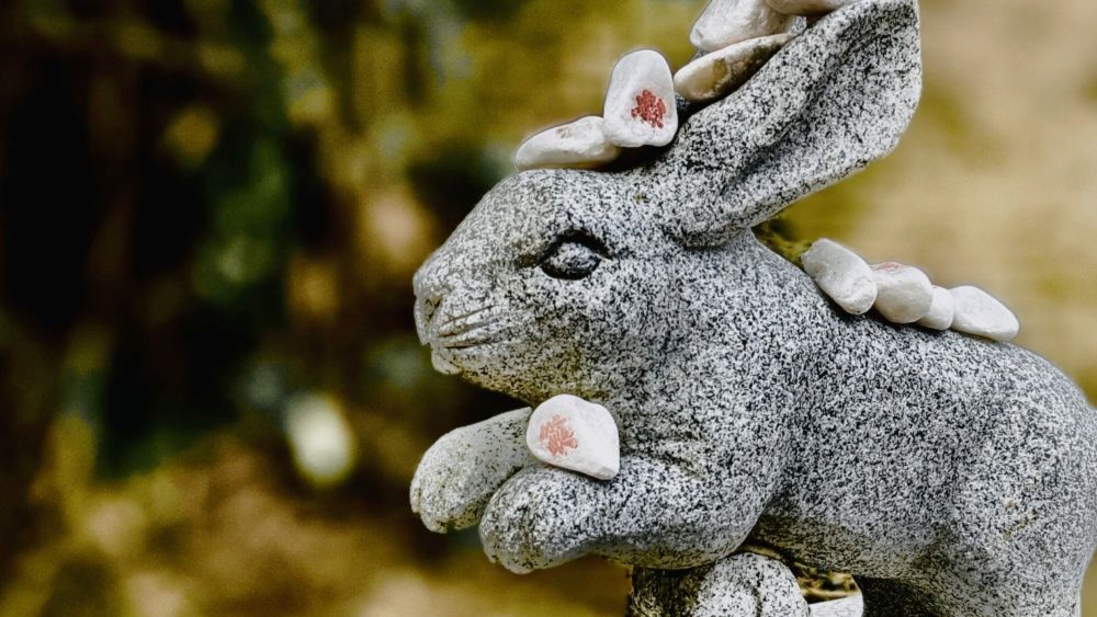 白兎神社 うさぎの石像