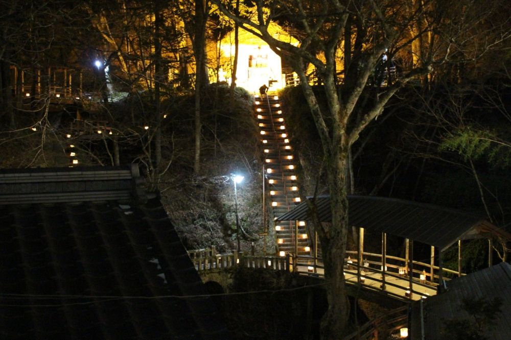 鹿教湯温泉 氷灯ろう夢祈願