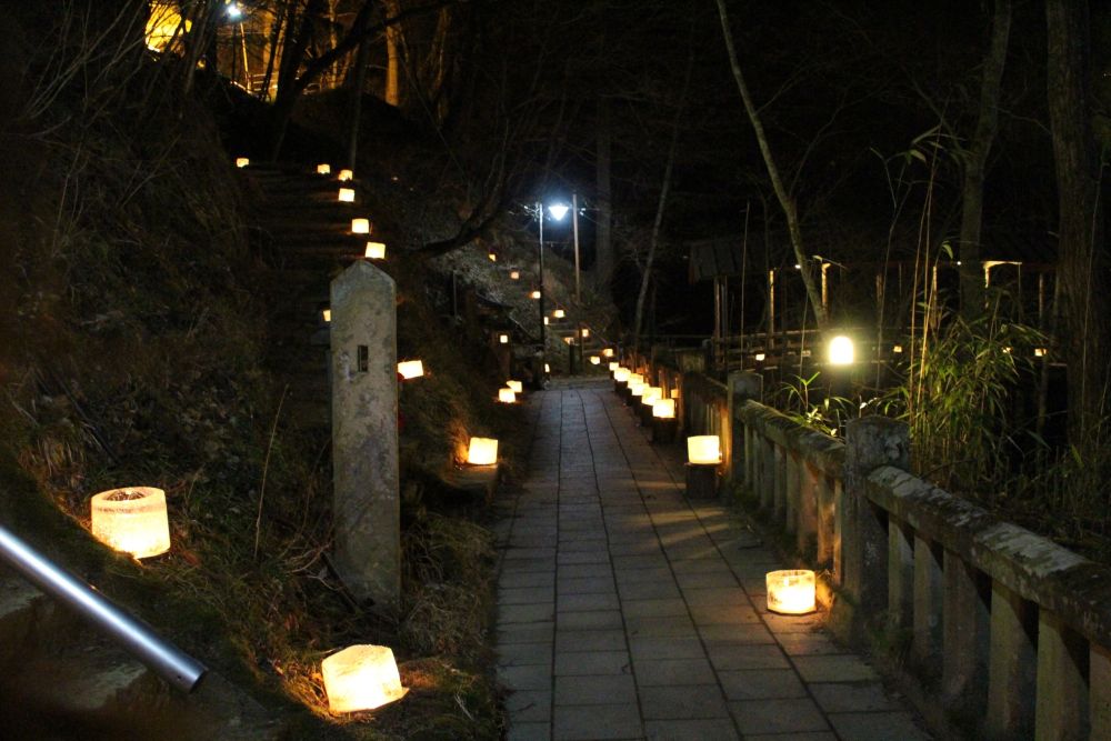 鹿教湯温泉 氷灯ろう夢祈願