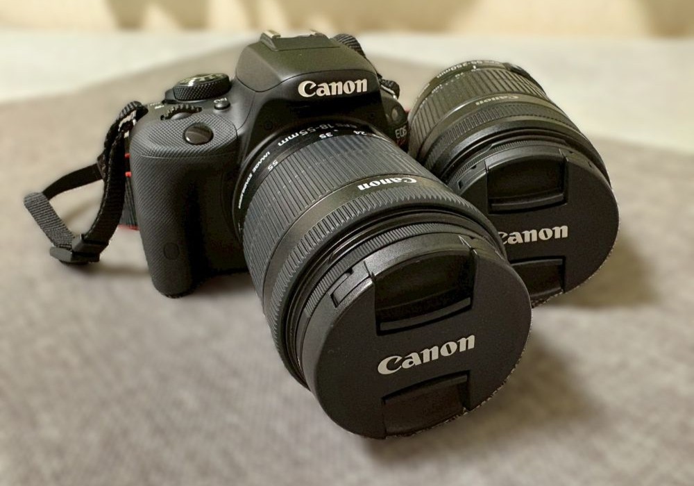 一眼レフカメラと望遠レンズ