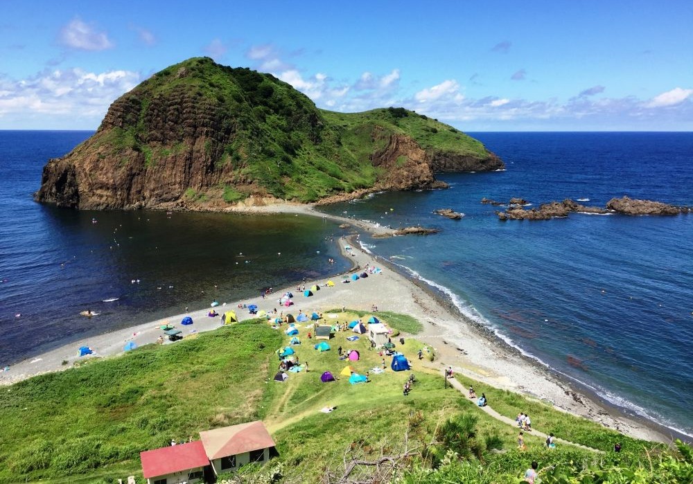 佐渡島 二ツ亀 海水浴