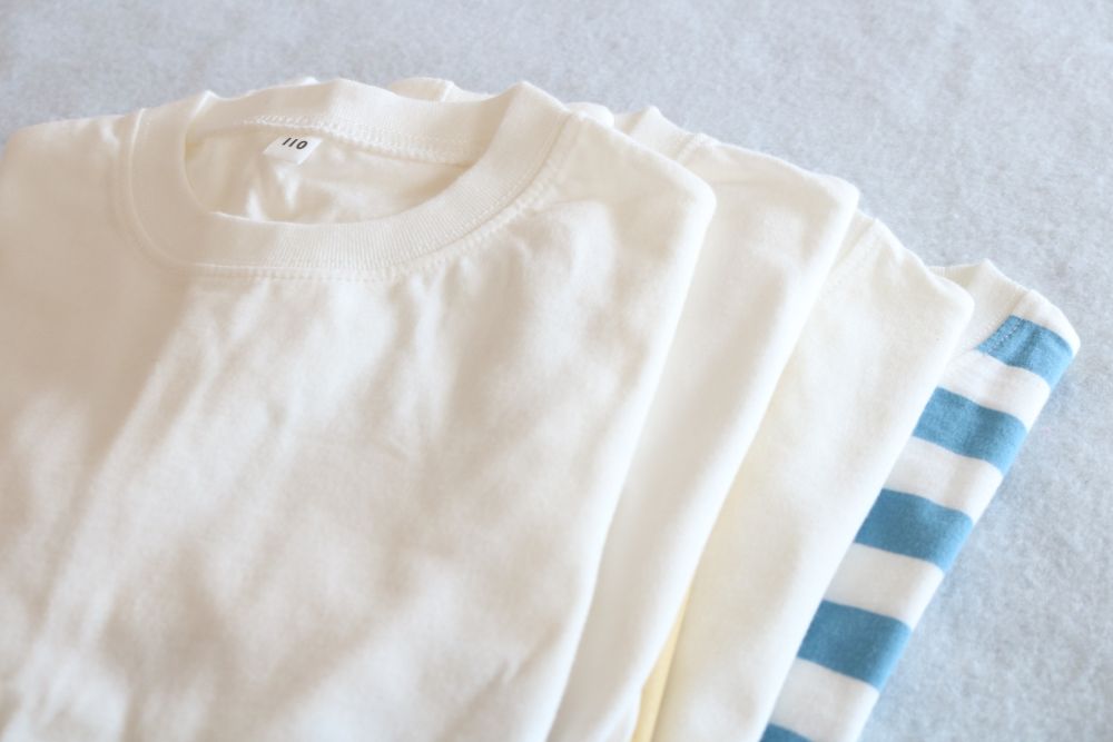 白いTシャツの着替え
